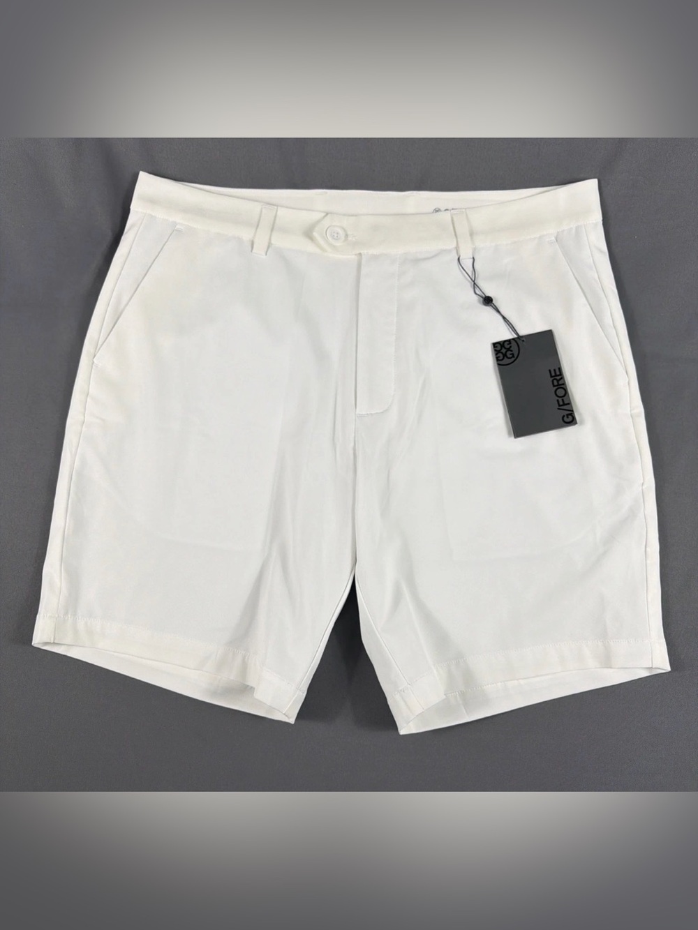 G/Fore G4 Golf Shorts Performance 34 x 8 White Polyester Spandex NWT MSRP $145